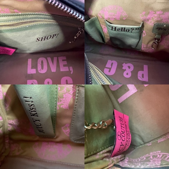 Rare Vintage Juicy Couture Pink Velvet Handbag Y2K - Picture 8 of 11